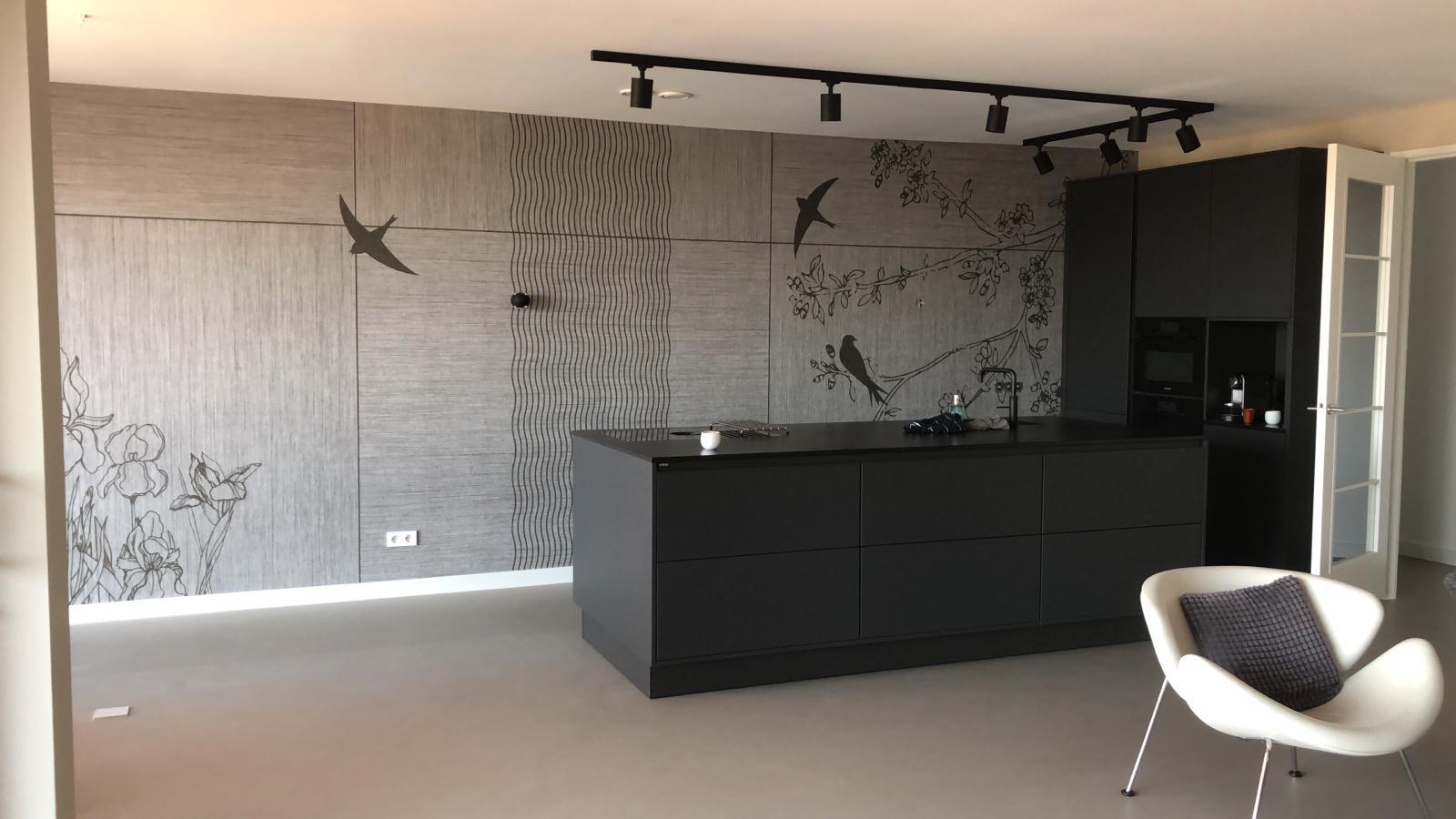 Keuken met fotobehang - voorbeeld