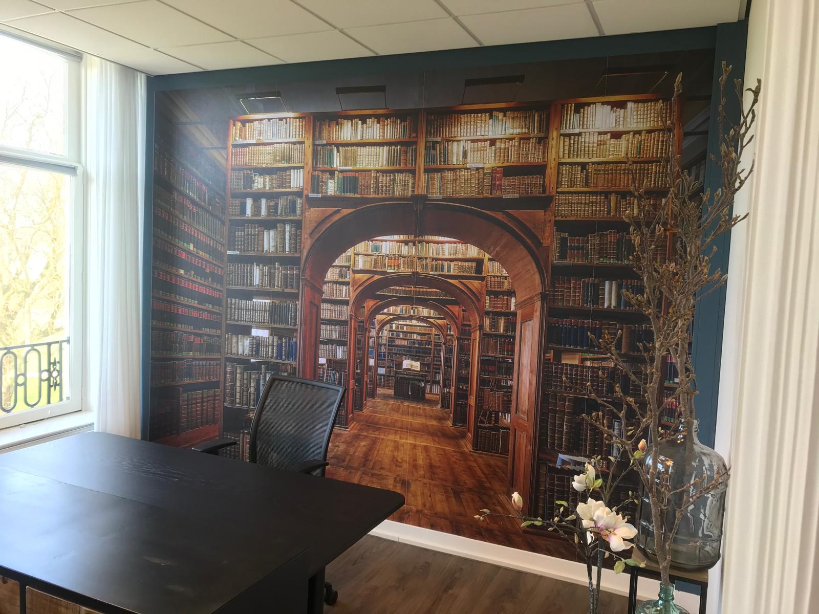 Kantoor met fotobehang
